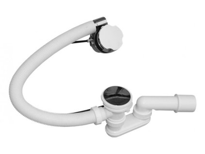 Napouštění vany přepadem s automatickým otvíráním - velká zátka, Chrom NP0002/570, RAV Slezák