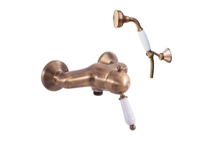 LABE - Sprchový set s baterií, Stará mosaz (Bronz) L581.5/2SM, RAV Slezák