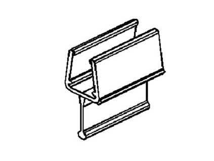 HOPA Spodní silikonový těsnící profil "s praporkem", na sklo 6-8mm, délka 1 bm BTW68LRK2ECO