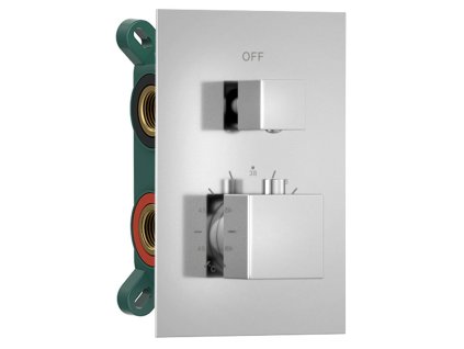 Sapho Podomítková sprchová termostatická baterie, box, 3 výstupy, chrom 1102-33