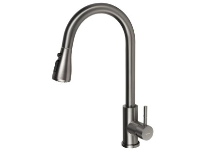 Sapho MIKELA stojánková dřezová baterie s výsuvnou sprškou, gun metal 1106-30GM