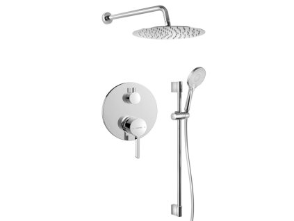 Sapho ICONIC podomítkový sprchový set s pákovou baterií, 2 výstupy, posuvný držák sprchy, chrom AF042-02