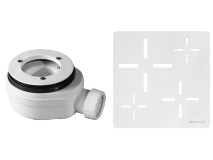 Gelco Vaničkový sifon, průměr otvoru 90 mm, DN40, krytka bílá KSM107W-SN90