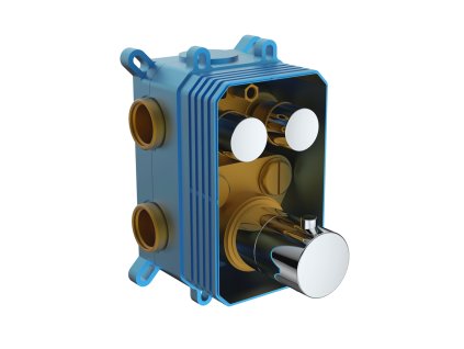 Mereo Termostatická podomítková tlačítková baterie - 2-cestná - bez krytu CB60101TAB