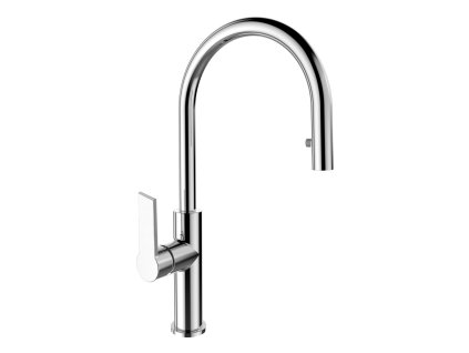 Mereo Dřezová stojánková baterie, Dita, s výsuvnou sprchou, chrom CBE20104D