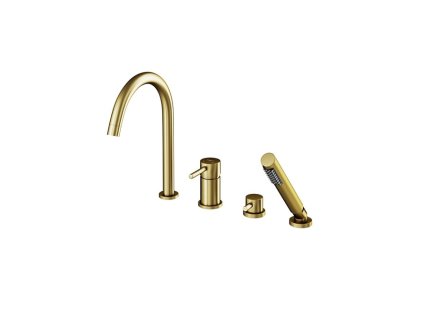 BESCO 4 - otvorová vanová baterie ILLUSION zlatá broušená s příslušenstvím BABWI4BZ