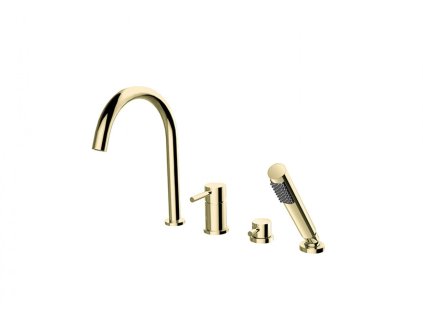 BESCO 4 - otvorová vanová baterie ILLUSION zlatá lesklá s příslušenstvím BABWI4JZ