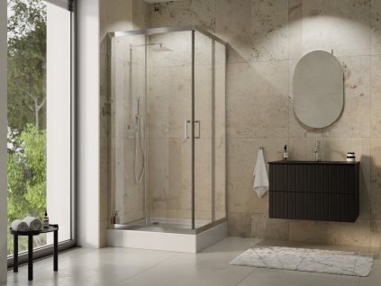 BESCO Čtvercový sprchový kout MODERN CHROM 190 Barva rámu - Chrom/Leštěný hliník (ALU), Rozměr A - 80, Rozměr B - 80, Rozměr C - 190, Směr zavírání - Univerzální Levé / Pravé, Výplň - Čiré bezpečnostní sklo - 6 mm BCMO280CTVERCC