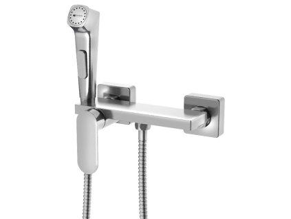 Aqualine Nástěnná bidetová baterie se Stop sprškou a poličkou, chrom TJ042