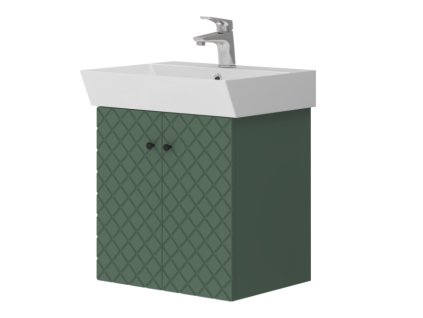 Lavedo Tessera Green 50 koupelnová skříňka s umyvadlem, TSR-50_EMERALD_GREEN