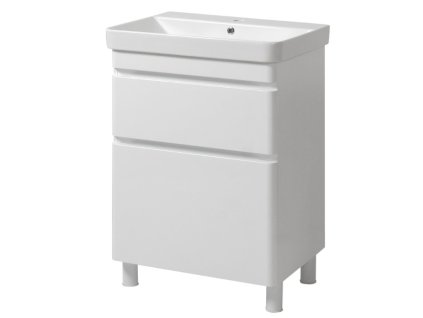 Lavedo Vivace White 50 koupelnová skříňka s umyvadlem, lesk, VIVACE-TNB-2-D-50