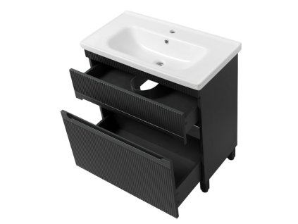 Lavedo Aria Antracit 80 koupelnová skříňka s umyvadlem, ARIA-ANT-TNB-2-D-80