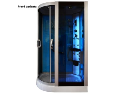 Aplomo Trixy Blue 120x85x215 masážní sprchový box Orientace: Pravá, MO-18218