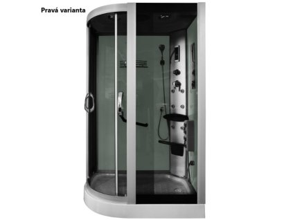 Aplomo Trixy Silver 120x85x215 masážní sprchový box Orientace: Pravá, MO-18218SP