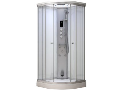 Aplomo Enola White parní masážní sprchový box Rozměr koutu: 80x80cm, MUE-AF8080