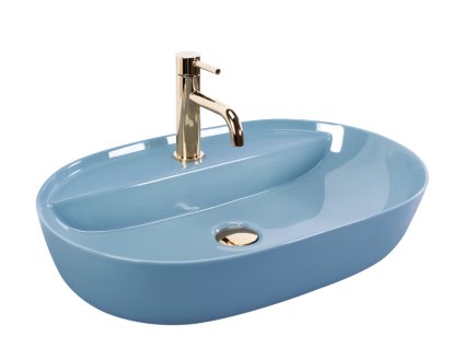 Rea Aura 61 umyvadlo na desku, blue shiny, REA-U6618