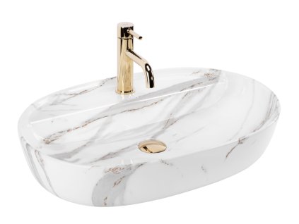 Rea Aura 61 umyvadlo na desku, shiny aiax, REA-U6623