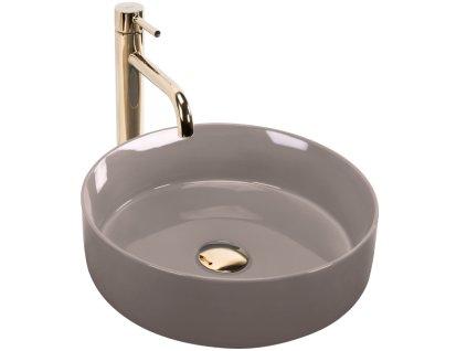 Rea Sami 36 umyvadlo na desku, beige shiny, REA-U6382