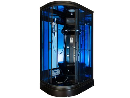 Aplomo Monster Black 120x88x220 L/P parní masážní sprchový box Orientace: Levá, MO-02188BSL