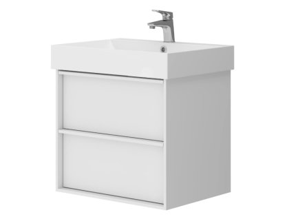 Lavedo Quadra White 60 koupelnová skříňka s umyvadlem, mat, QDWH60M