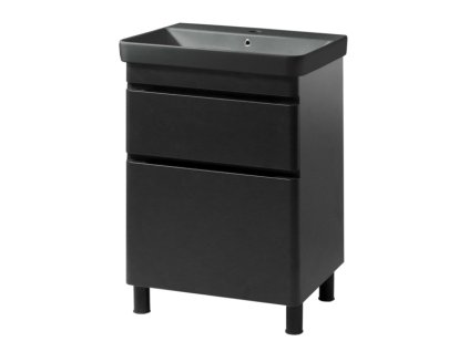 Lavedo Vivace Black 50 koupelnová skříňka s černým umyvadlem, VIV-BLACK-50