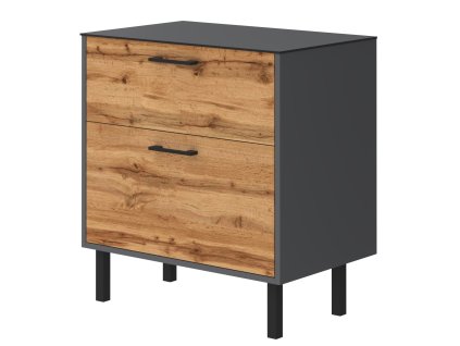 Lavedo Afina Grey/Wotan Oak 70 koupelnová skříňka s přípravou pro libovolné umyvadlo, AF-70-HPL-WO-GR