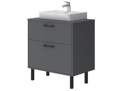 Lavedo Afina Neon Grey 70 koupelnová skříňka s umyvadlem, AF-70-NE