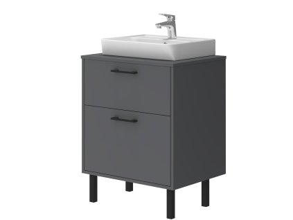 Lavedo Afina Neon Grey 60 koupelnová skříňka s umyvadlem, AF-60-NE