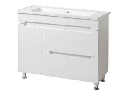 Lavedo Marco Kante 100 koupelnová skříňka s umyvadlem z litého mramoru a s košem, MARCO-100-KANTE-K