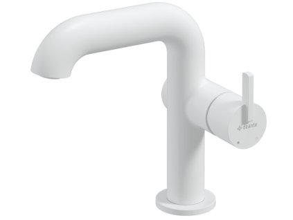 Aplomo Silia umyvadlová baterie s obdélníkovým výtokem, bílá, BQS_A24M