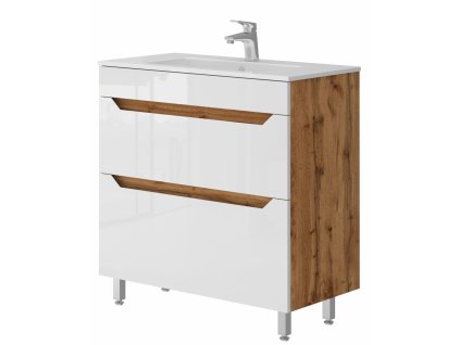 Lavedo Neo Wotan Oak 80 koupelnová skříňka s umyvadlem, NEO-80WO