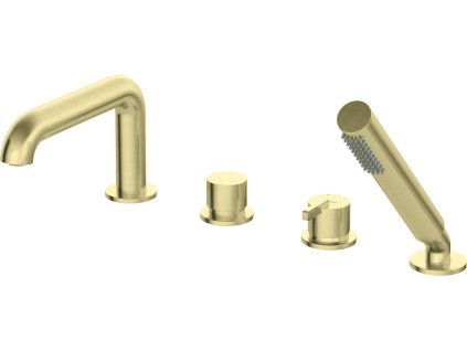 Aplomo Silia 4-otvorový vanový komplet, broušené zlato, BQS_R14M