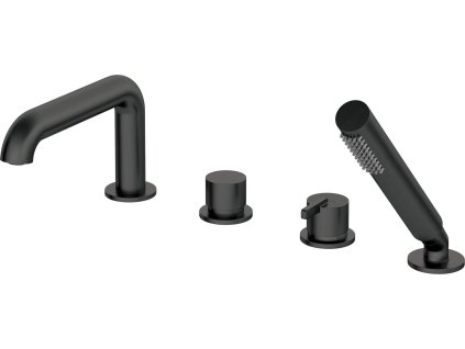 Aplomo Silia 4-otvorový vanový komplet, černá, BQS_N14M