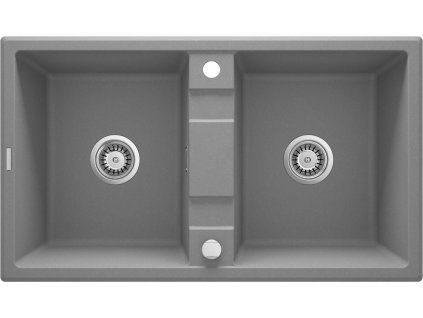 Deante Eridan 2 granitový dřez, šedá metalic, ZQE_S203