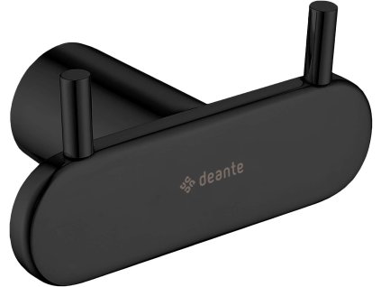 Deante Round dvojitý háček na ručníky, černá, ADR_N121