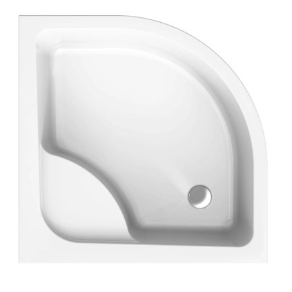 Polimat Pako čtvrtkruhová vysoká sprchová vanička Rozměr vaničky: 80x80cm, 00086