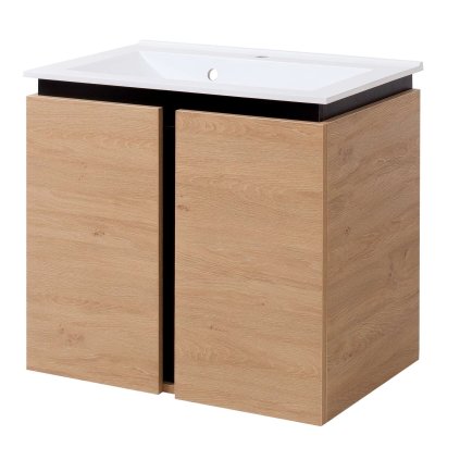 Lavedo Black Wood 60 koupelnová skříňka s umyvadlem, BL-W-60