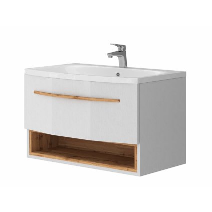 Lavedo Stellantis White 80 koupelnová skříňka s umyvadlem, STLL-WH-80