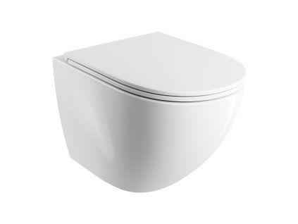 Aplomo Ottawa Comfort rimless WC závěsné se sedátkem, OTTAWACMWBP