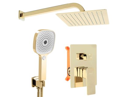 Rea Orix podomítkový sprchový komplet, gold, REA-P8464