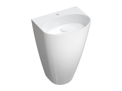 Aplomo Siena M+ volně stojící umyvadlo 55 z kompozitu s otvorem, white, SIENAUWBP