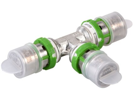 COMAP MULTISKIN 7130W T-kus 16x2mm, jednoznačný, lisovací, voda, mosaz,  7130W16