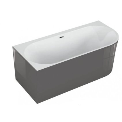 Polimat Sola 160x75 volně stojící akrylátová vana, grafit Délka vany: 160cm, Orientace: Levá, 00041