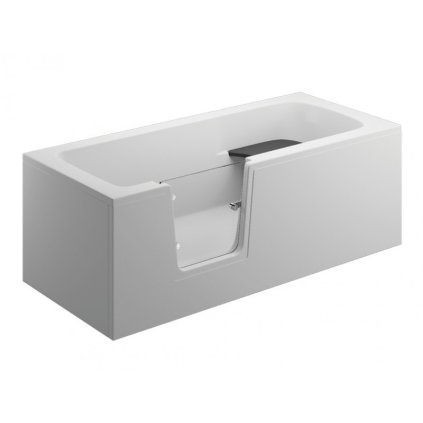 Polimat Vovo 180x80 sedací akrylátová vana s dvířky, 00016