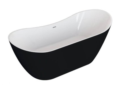 Polimat Abi volně stojící akrylátová vana 180x80, černý mat, 5268