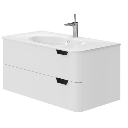 Lavedo Velluto White 100 koupelnová skříňka s umyvadlem, VLT-100_WH