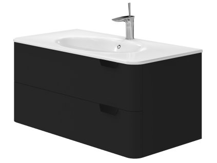 Lavedo Velluto Black 100 koupelnová skříňka s umyvadlem, VLT-100_BL_2