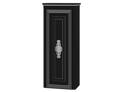 Lavedo Treviso Black 130 závěsná nízká koupelnová skříňka, TREVISO_TP-190_BL