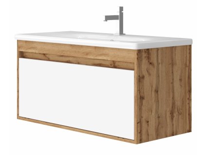 Lavedo Malta 100 Wotan Oak koupelnová skříňka s umyvadlem, MAKS100WO