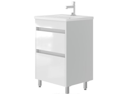 Lavedo Luton I. 55 White koupelnová skříňka s umyvadlem, LUISK55